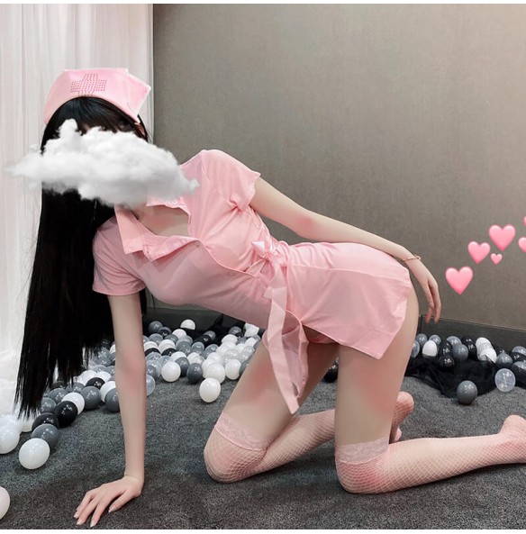 FEE ET MOI - Sexy Short-Sleeve Nurse Costume (Pink)